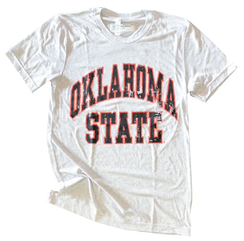 Oklahoma State Vintage Triblend White Fleck - DuPree Sports