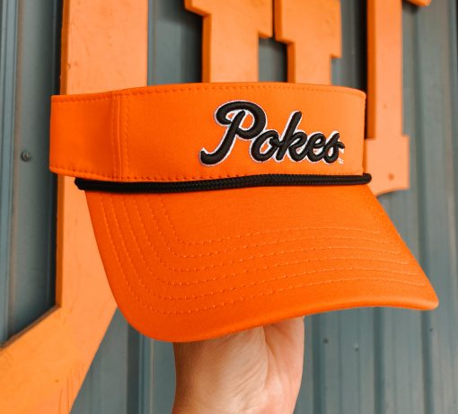 Pokes Script Orange Visor