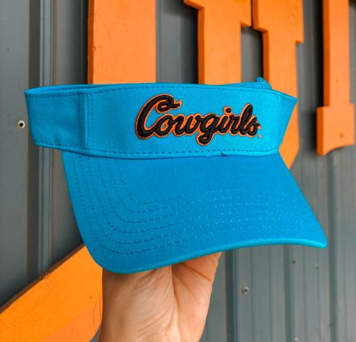 Cowgirls Script Blue Visor