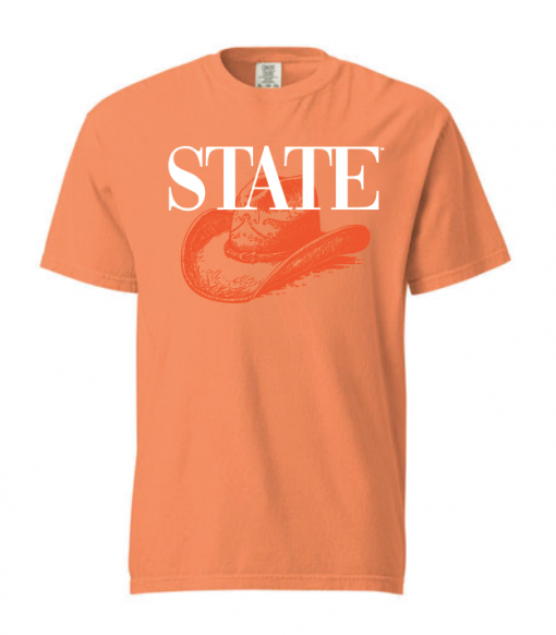 State Cowboy Hat Tee Orange