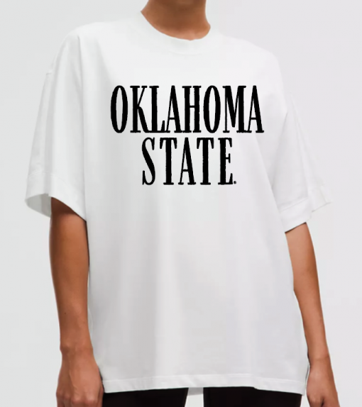 Oklahoma State Oversized White Tee