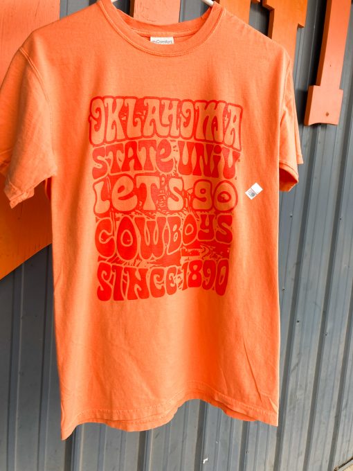 Orange Short Sleeve Let's Go Cowboys 1890